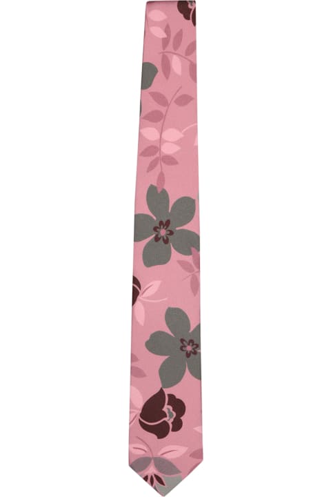 Ties for Men Lardini Lardini Floral Pink/green Tie