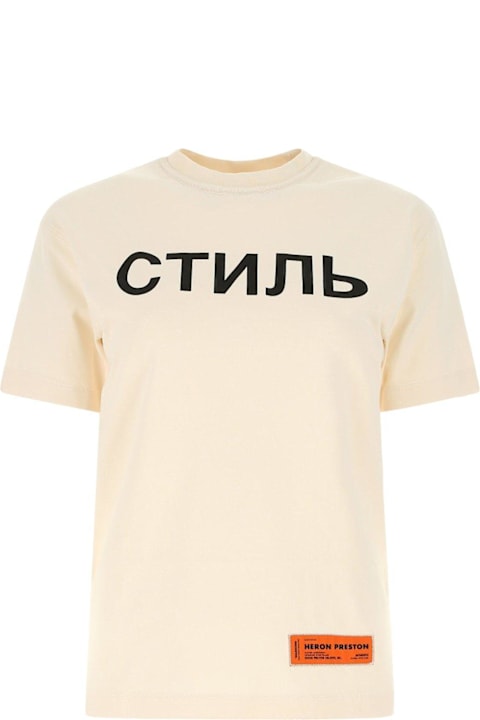 HERON PRESTON Clothing for Women HERON PRESTON Logo Patch Crewneck T-shirt