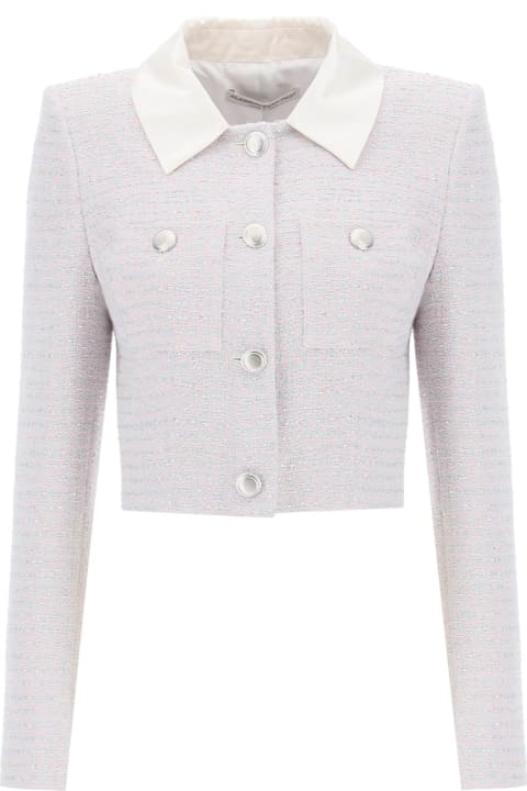 Alessandra Rich for Women Alessandra Rich Cropped Jacket In Tweed Boucle'