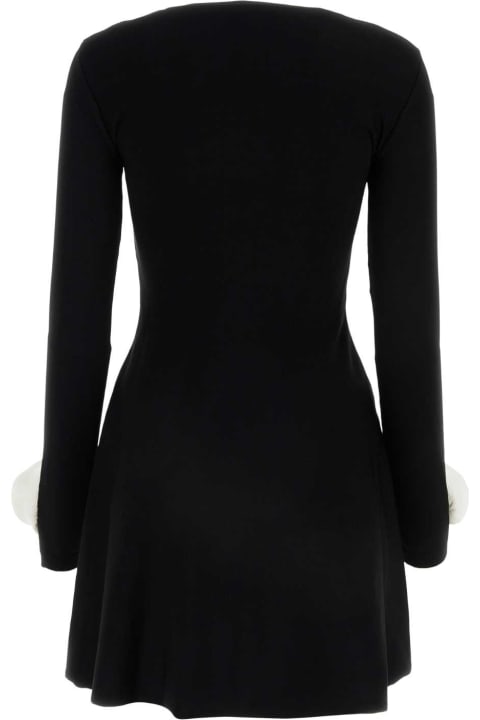 Fashion for Women Valentino Garavani Black Viscose Blend Mini Dress
