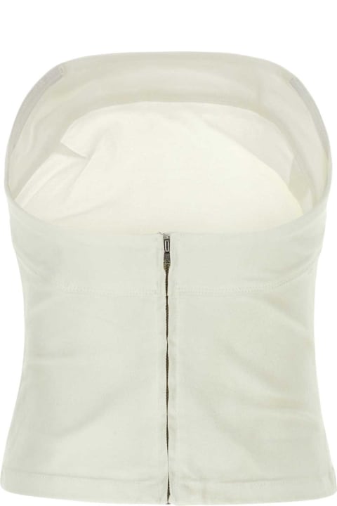 Entire Studios Fleeces & Tracksuits for Women Entire Studios White Stretch Denim Tube Top