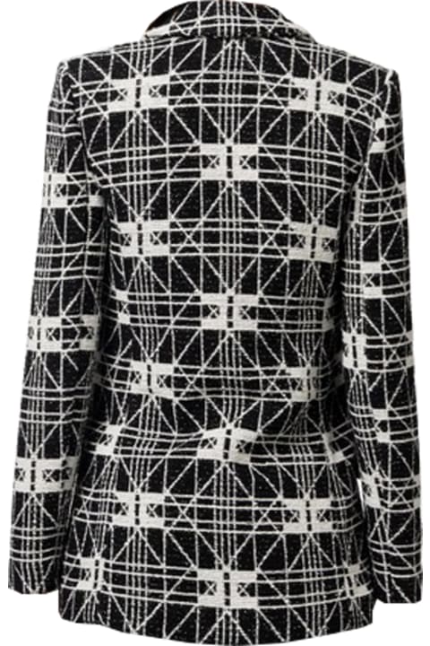 Elisabetta Franchi Coats & Jackets for Women Elisabetta Franchi Double-breasted Tweed Jacket