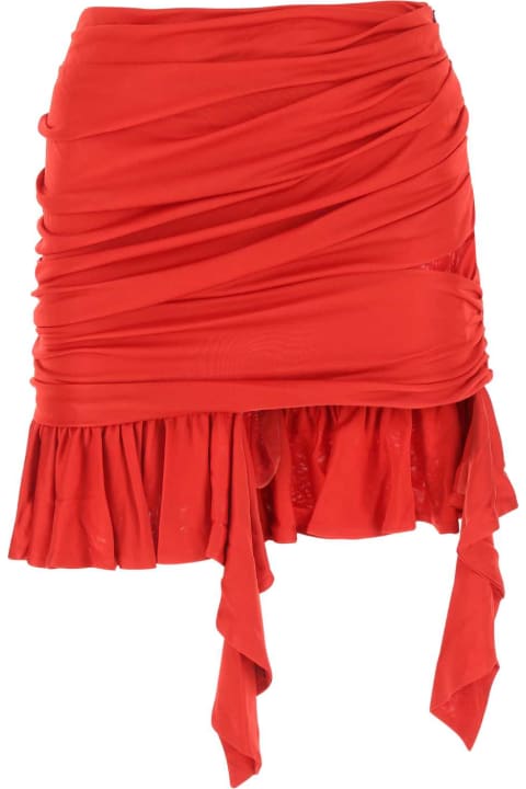 ウィメンズ新着アイテム ANDREĀDAMO Red Viscose Mini Skirt