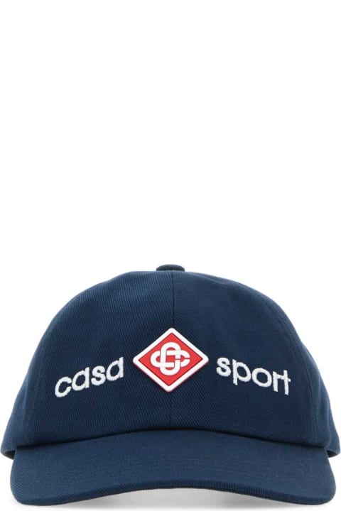 Hats for Women Casablanca Navy Blue Cotton Baseball Cap