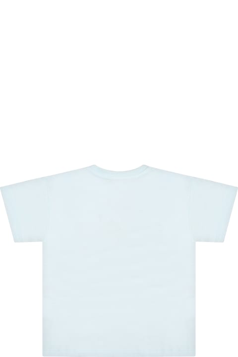 Light-blue T-shirt For Baby Boy With Logo