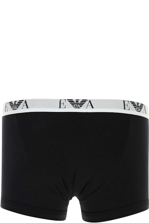 Homeware Emporio Armani Underwear Black Stretch Cotton Boxer Set