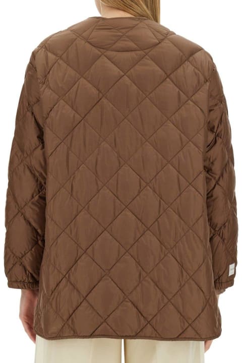 Max Mara for Women Max Mara Buttoned Long-sleeved Quilted Jacket