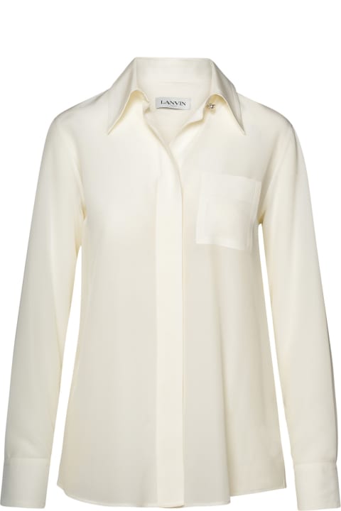 Lanvin Topwear for Women Lanvin White Silk Shirt