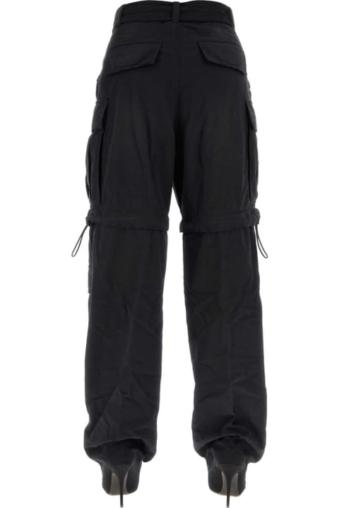 Balenciaga Pants & Shorts for Women Balenciaga Black Cotton Knife Cargo Pantaboots