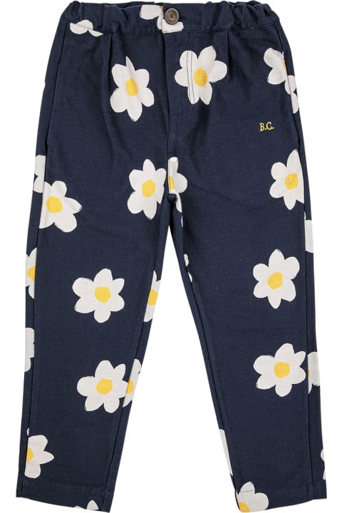 Bobo Choses for Kids Bobo Choses Blue Trousers For Girl With Daisies