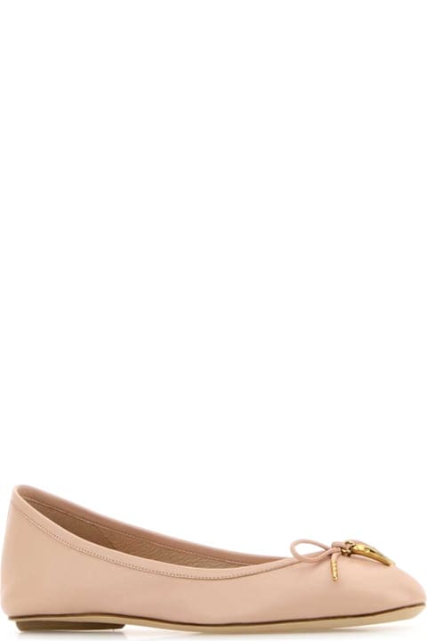 Homeware Chloé Powder Pink Leather Iris Ballerinas