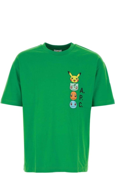 A.P.C. for Men A.P.C. Pokemon Logo Printed Crewneck T-shirt
