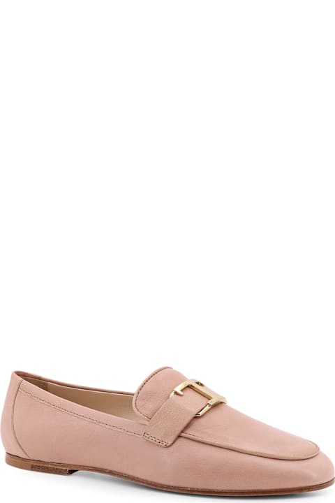 Tod's Flat Shoes for Women Tod's Leather Loafer With Metal Detail
