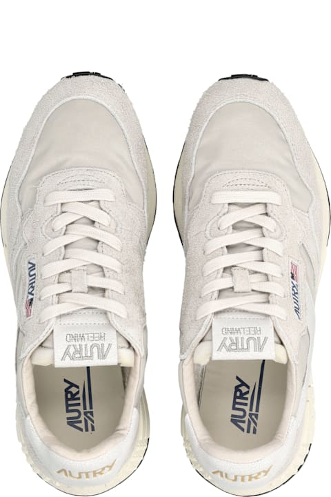 Homeware Autry Autry Reelwind Low Hay Nylon & Suede Sneakers