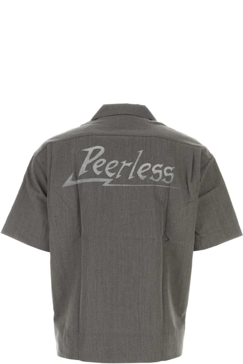 Visvim Shirts for Men Visvim Grey Wool Blend Caban Work Shirt