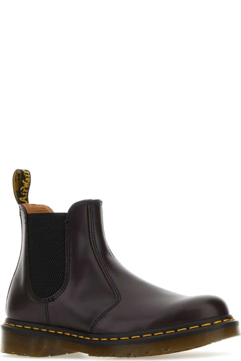 Fashion for Men Dr. Martens Aubergine Leather 2976 Ankle Boots