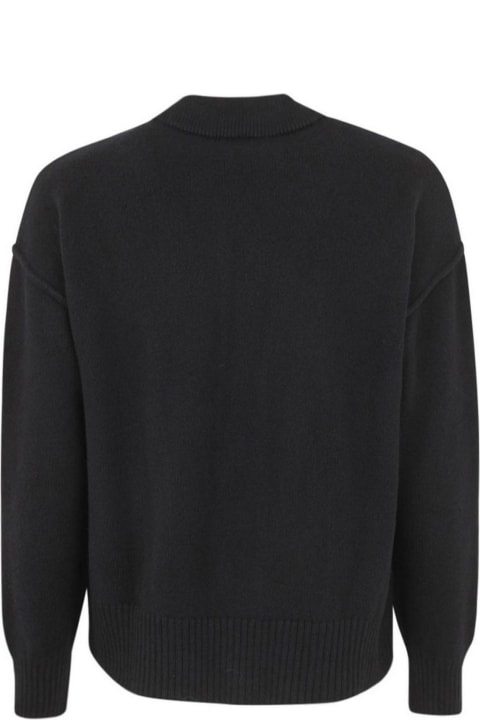 Ami Alexandre Mattiussi Sweaters for Women Ami Alexandre Mattiussi Black Wool Cardigan