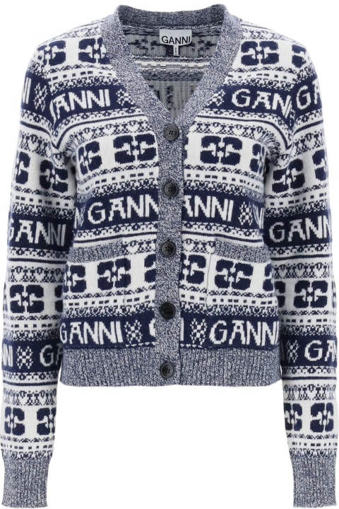 Sweaters for Women Ganni Cardigan With Logo