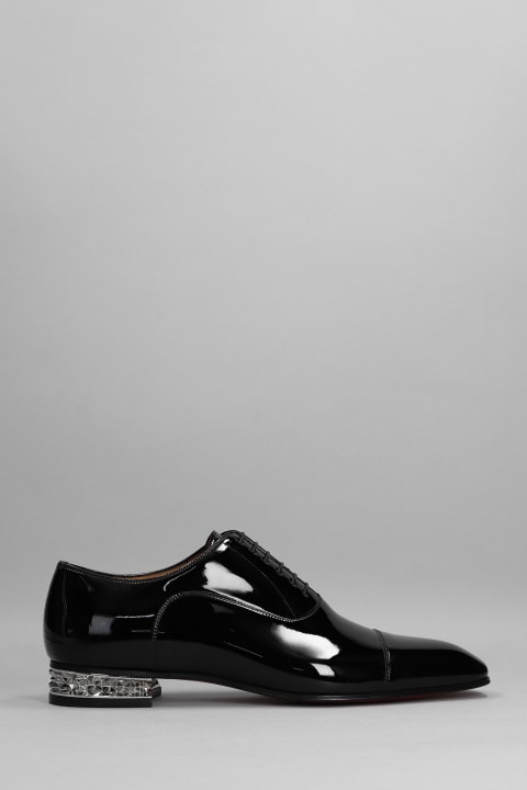 Greggyrocks Lace Up Shoes In Black Patent Leather