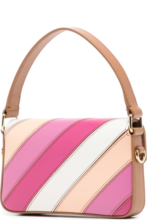 Missoni for Women Missoni Flap Wave Pink Leather Shoulder Bag