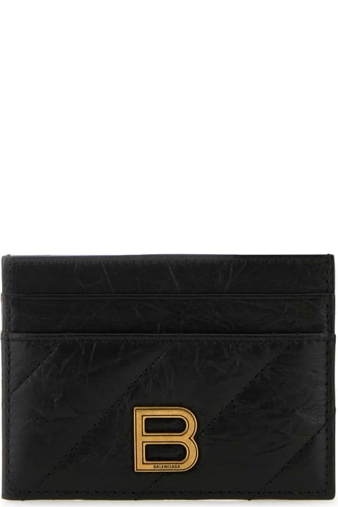Balenciaga Wallets for Women Balenciaga Black Leather Card Holder