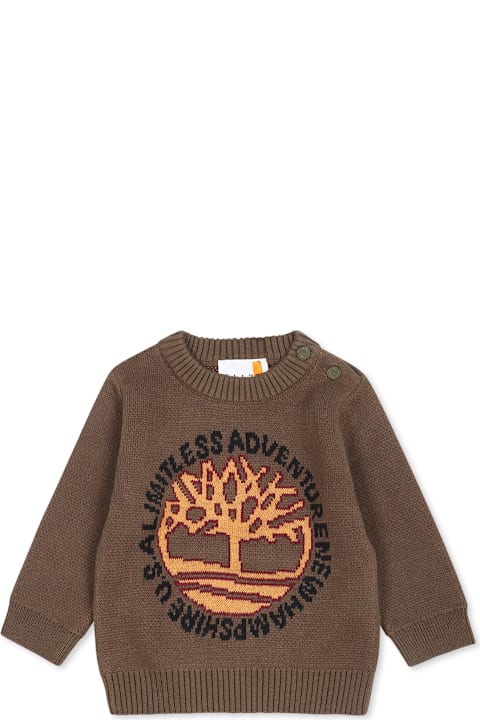 Homeware Timberland Green Sweater For Baby Boy With Logo