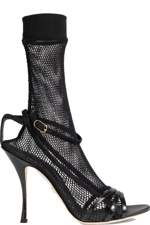 ウィメンズ Dolce & Gabbanaのシューズ Dolce & Gabbana Fishnet Sandals