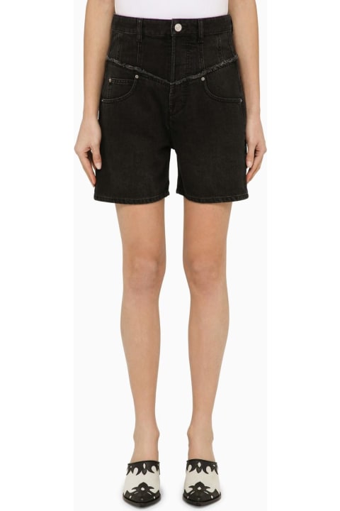 Isabel Marant Pants & Shorts for Women Isabel Marant Black Cotton Denim Shorts