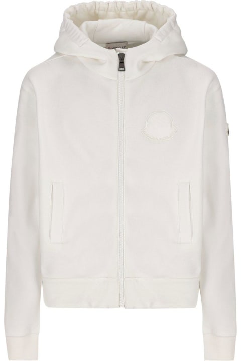 Moncler for Girls Moncler Logo Patch Zip-up Hoodie