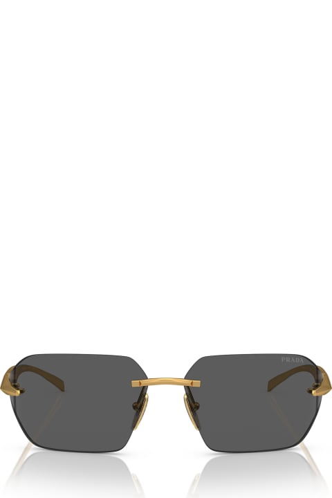 Eyewear for Women Prada Eyewear Pr A56s Satin Yellow Gold Sunglasses