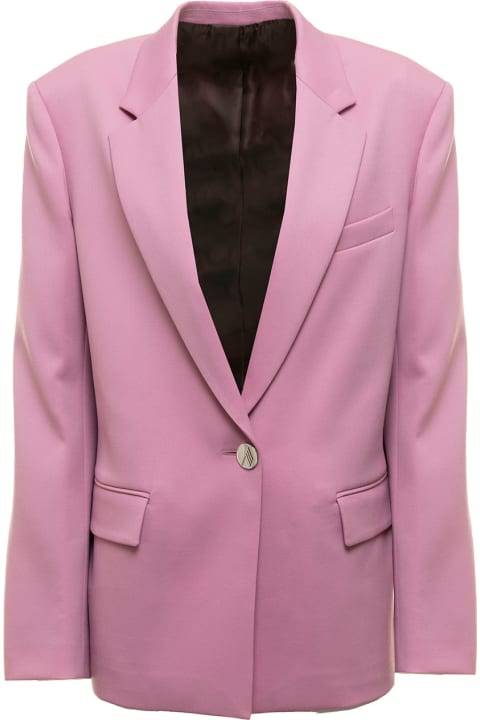 The Attico Woman's Bianca Pink Wool Single Breasted  Blazer
