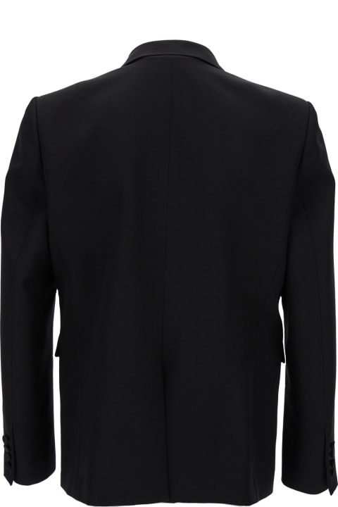 Saint Laurent Coats & Jackets for Men Saint Laurent Black Single-breasted Tuxedo Jacket In Virgin Wool Man