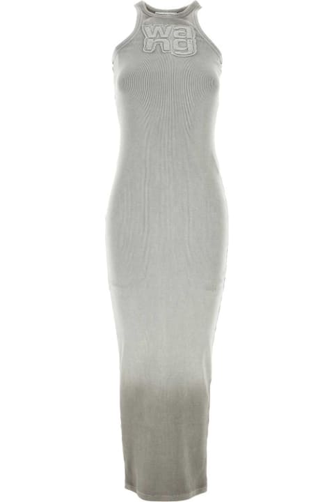 Homeware T by Alexander Wang Grey Stretch Cotton Dress