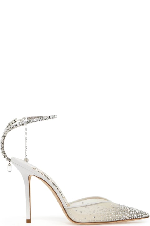 High-Heeled Shoes for Women Jimmy Choo Saeda 100 Pumps With Crystals
