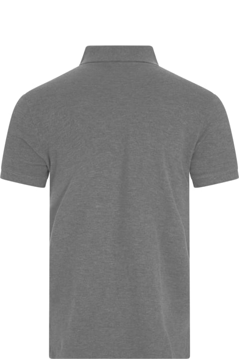 Ralph Lauren for Men Ralph Lauren Man Grey And Military Green Slim-fit Pique' Polo Shirt
