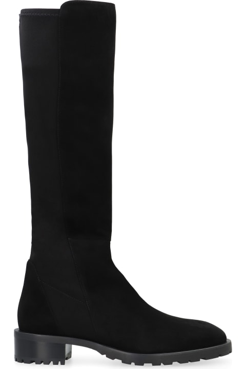 Boots for Women Stuart Weitzman 5050 Leather And Stretch Fabric Boots