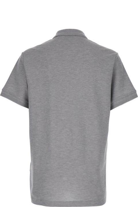 Burberry Topwear for Men Burberry Grey Short Sleeve Polo Shirt With Buttons In Cotton Man