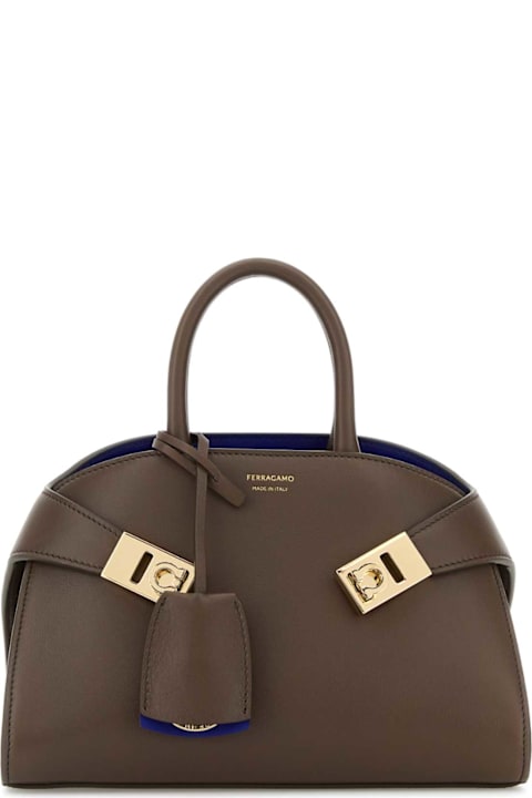 Ferragamo لـ Kids Ferragamo Mud Leather Mini Hug Handbag