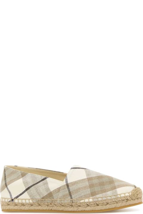 Sale for Women Burberry Embroidered Canvas Mews Check Espadrilles