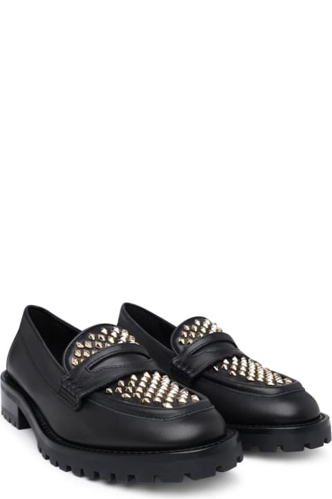 Flat Shoes for Women Jimmy Choo Deanna Black Leather Loafers