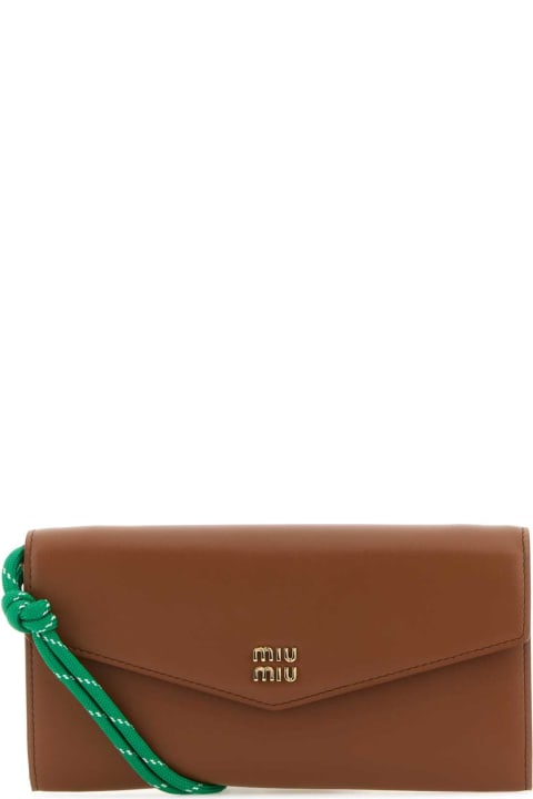 Fashion for Women Miu Miu Caramel Leather Wallet