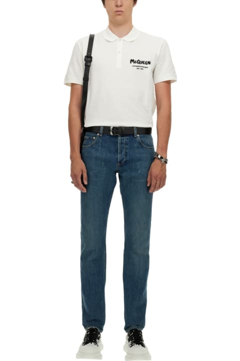 Homeware Alexander McQueen Jeans With Embroidered Logo