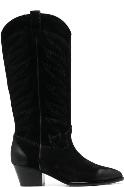 Fashion for Women Ash Black Calf Leather Heaven Boots