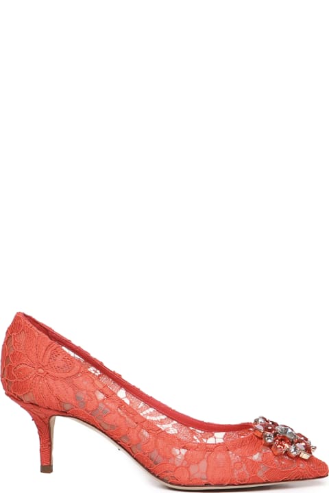 Dolce & Gabbana High-Heeled Shoes for Women Dolce & Gabbana Taormina Lace Pumps With Crystals