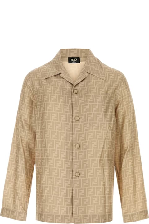 Shirts for Men Fendi Printed Silk Shirt