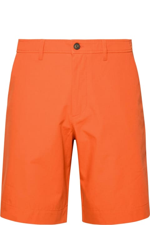 メンズ Maison Kitsunéのボトムス Maison Kitsuné 'board' Orange Cotton Bermuda Shorts