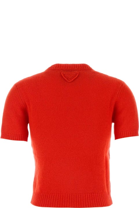 Prada Fleeces & Tracksuits for Women Prada Red Cashmere Sweater