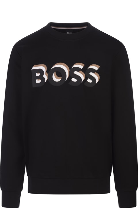 Hugo Boss for Men Hugo Boss Black Crew Neck Sweatshirt With Logo