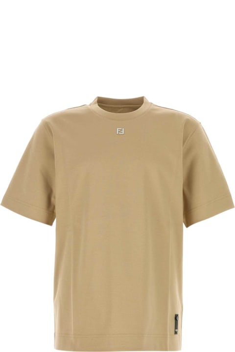 Fendi Topwear for Men Fendi Camel Cotton T-shirt