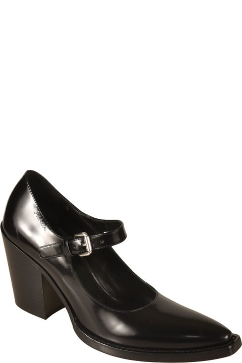 High-Heeled Shoes for Women Prada Pointed Toe Block-heel Pumps